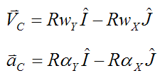 final expression for Vc and ac for bowling ball with static friction