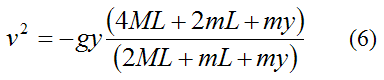 expression for velocity v of bungee jumper as a function of y