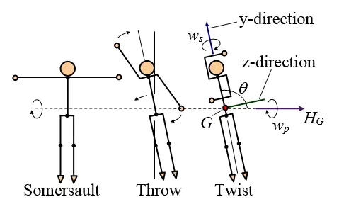 trampoline event somersault and twist