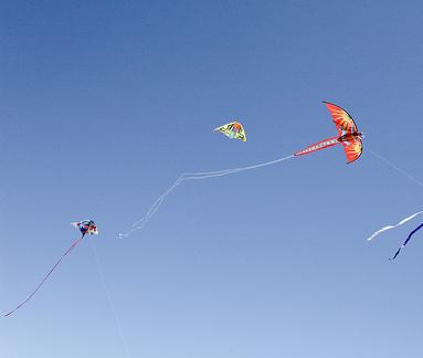 kites with long tails for stability