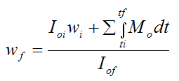 final angular velocity of the skateboarder and board at position 2