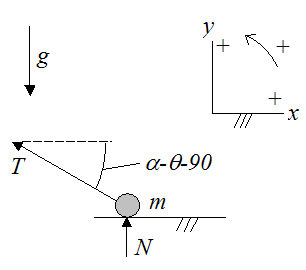 free body diagram of trebuchet payload with guide chute