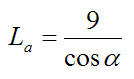equation for distance La on volleyball court