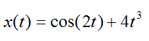 Example position of particle as function of time for rectilinear motion