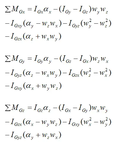 rigid body equations for three dimensions 2