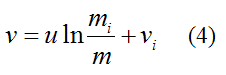 mathematical expr for impulse and momentum analysis of rocket system in a vacuum with no gravity 5