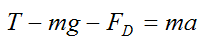 general equation for rocket moving against air drag and gravity 3