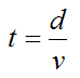 time t it takes for the rocket to travel a horizontal distance d