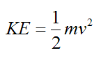 equation for kinetic energy of roller coaster