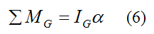 Moment equation for rigid cylinder rolling on non rigid surface without slipping