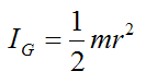 Moment of inertia about G for rigid cylinder rolling on non rigid surface without slipping