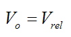 Vo equals Vrel for rolling without slipping