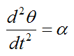Constant angular acceleration in terms of second derivative for rotational motion