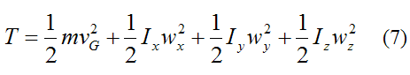 Kinetic energy equation taken from page on kinetic energy for general three dimensional motion