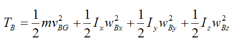 Kinetic energy at position B of rigid body for general three dimensional motion 2