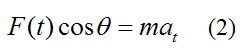 Newtons second law applied to particle traveling path from A to B