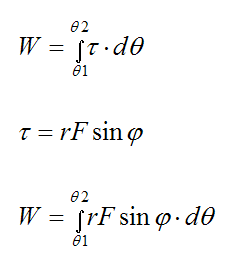 equation for work for rotating body