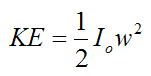 equation for kinetic energy for rotating body