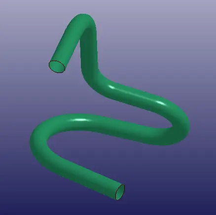 screen capture of ls prepost view of bent tube