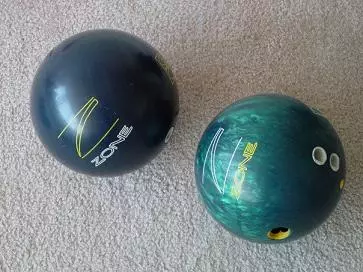 picture of two bowling balls