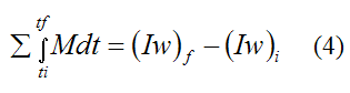 Angular momentum equation for a rigid body experiencing planar motion for cons of ang mom