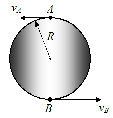 Schematic of example wheel for instant center case 3