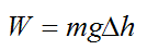 gravitational potential energy for the pendulum