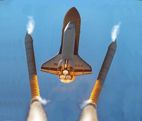 picture of staging for space shuttle